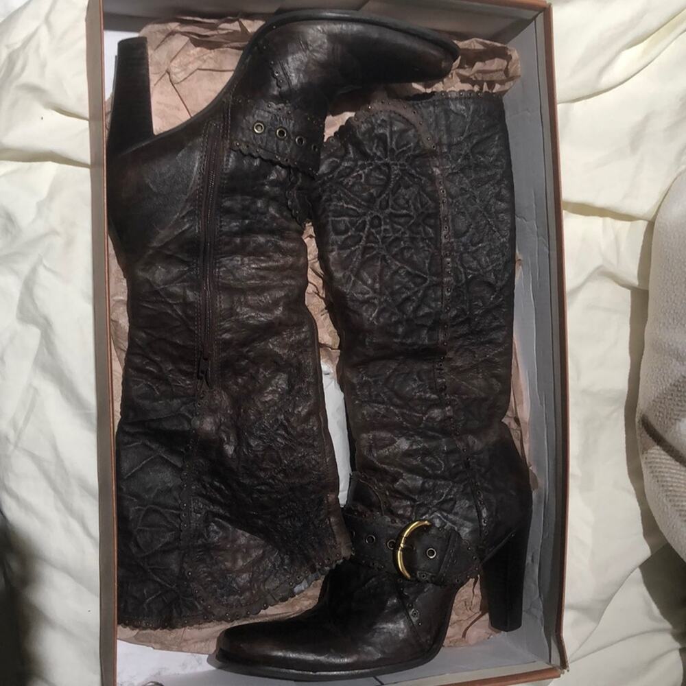 Matisse leather brown heeled boot 8.5 euc